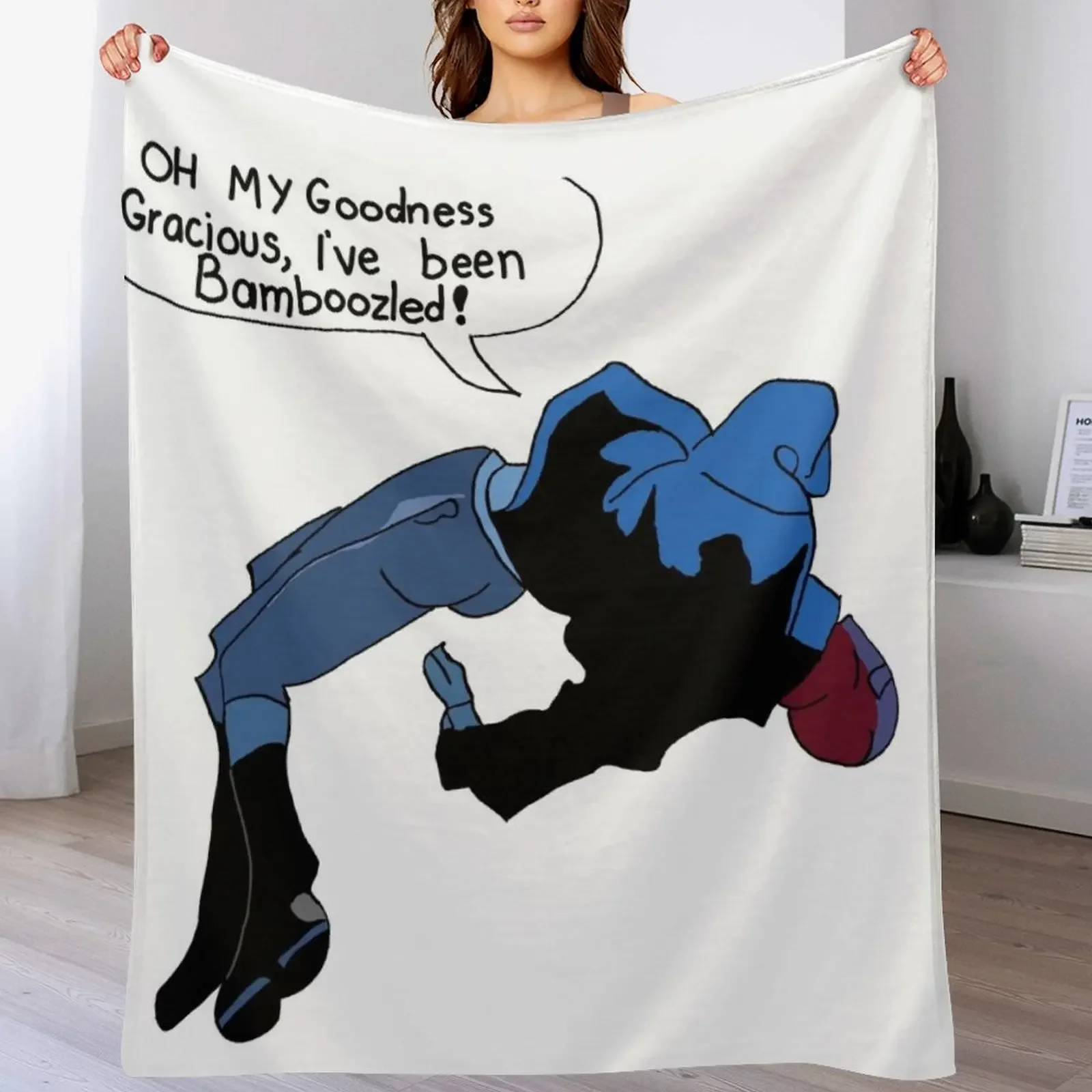 Oh My Goodness Gracious, I've Been Bamboozled! Throw Blanket Picnic Summer anime Blankets