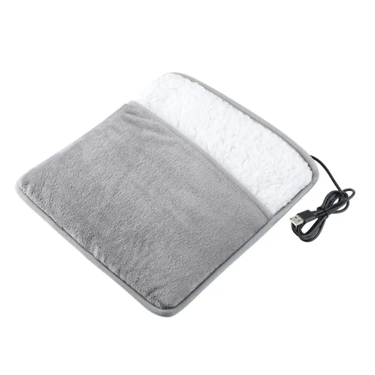 USB Charging Winter Electric Foot Heating Pad Soft Plush Washable Foot Warmer Heater Improve Sleeping Household Warming Mat