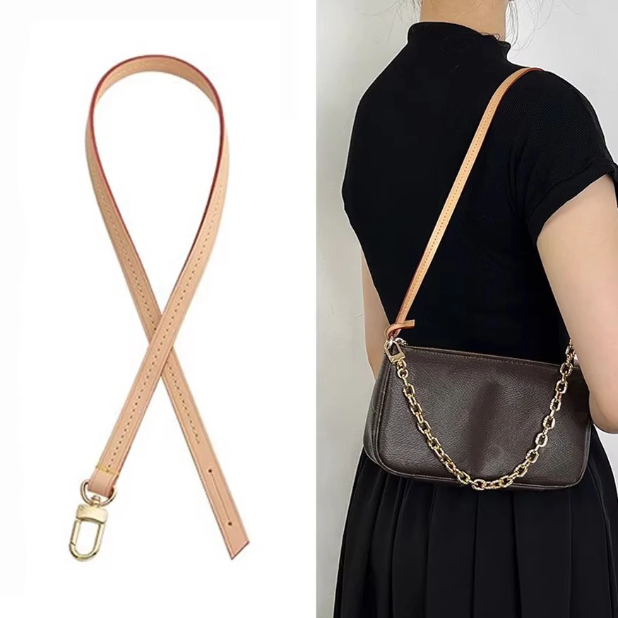 

Ремень для сумки Vachetta, кожаная короткая сумка, ручка для сумки, сменный плечевой ремень из воловьей кожи для женщин, аксессуары для сумок