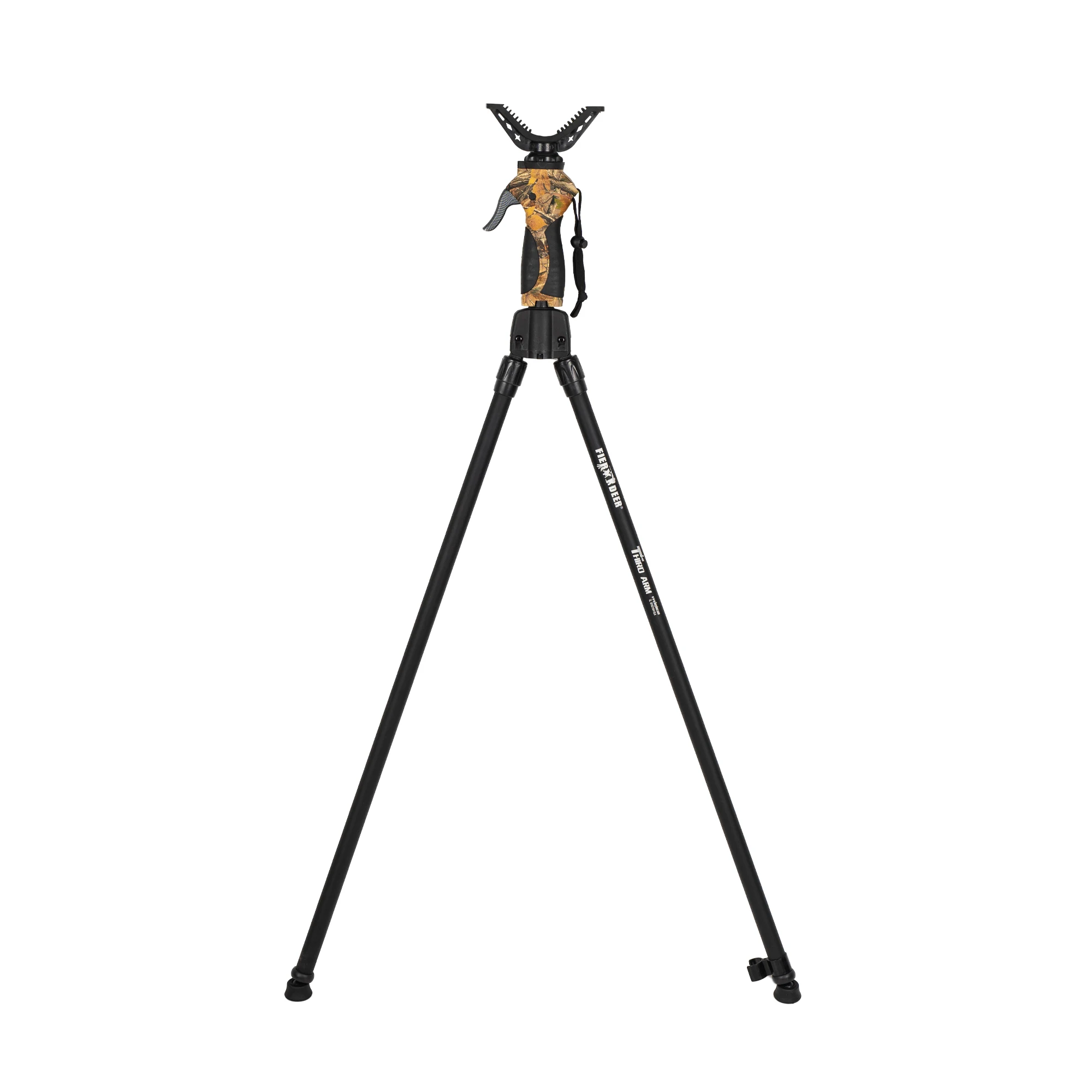 THIRD ARM-Adjustable Height Hunting Bipod, Camouflage Camera Shooting Stick, V Yoke Shaped Head,Photography Shooting for Hunting