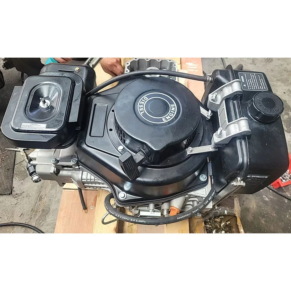 456cc 8.2HP 9.8HP Air-cooled 4 Cycles Single Cylinder Vertical Shaft Small Diesel Engine