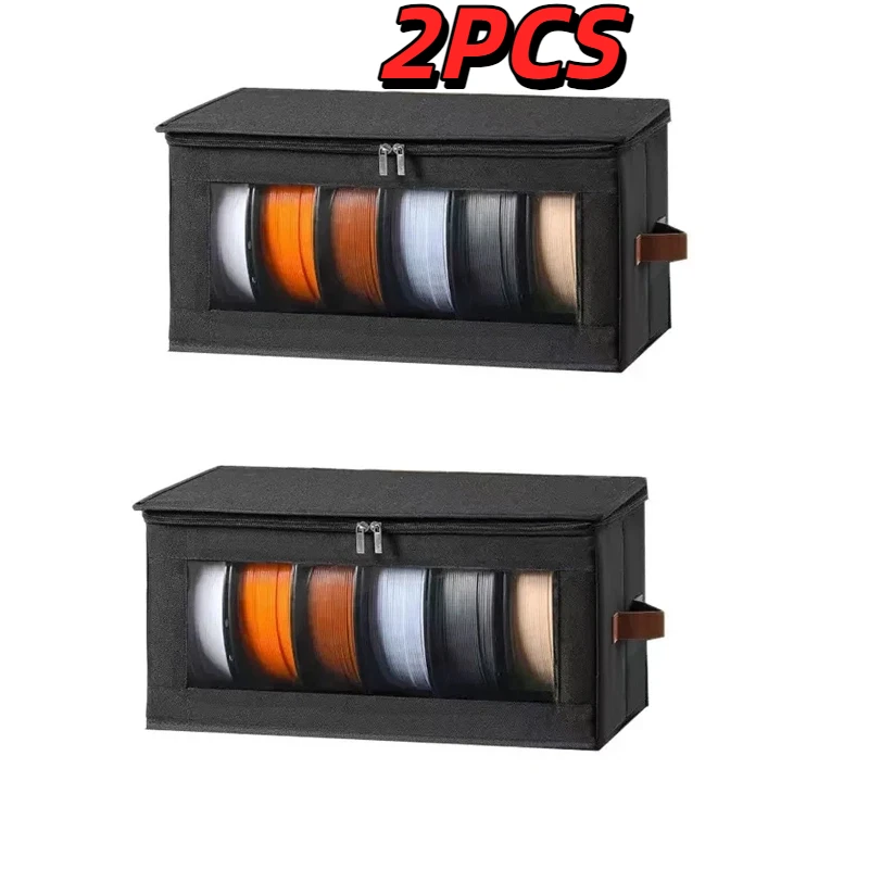 3D-Drucker Filament-Aufbewahrungstasche, feuchtigkeitsbeständiger Organizer mit transparentem Fenster für 1kg PLA PETG TPU ABS Spulen, faltbare Tragetasche