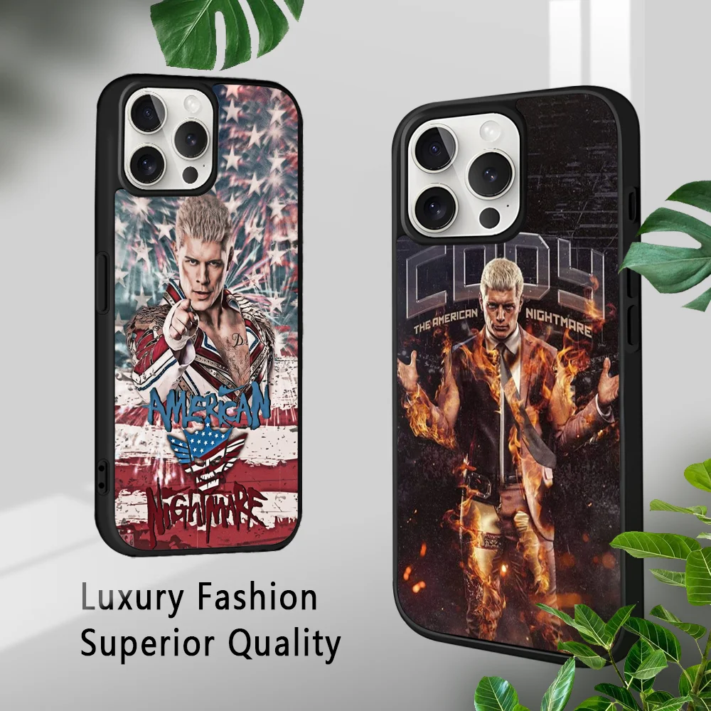 C-Cody Rhodes Phone Case For iPhone 16 15 14 13 12 11 Pro Xs Max Mini Plus Celulares Hard Funda