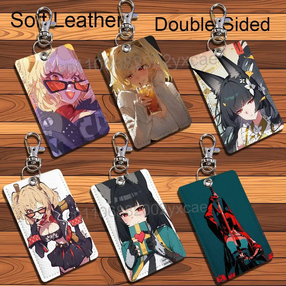 Burnice White Hoshimi Miyabi zzz Keychain Holder Suitable For Subway Bank Card Bus Card Case Badge Holder Wallet Card Textured