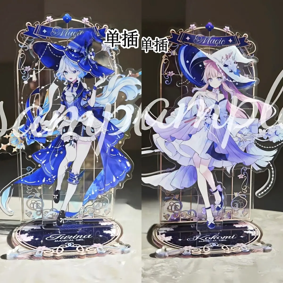 

2Pcs/Set Game Sangonomiya Kokomi Furina de Fontaine Focalors Hydro Archon God of Justice Acrylic Figure Stand Model Tabletop
