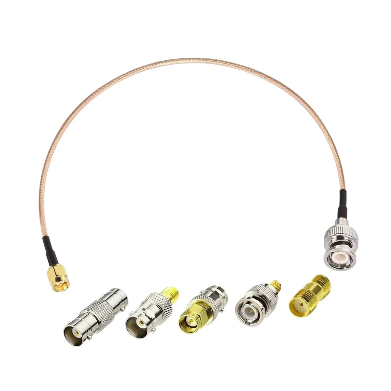 SMA BNC Adapter Cable Kit Sturdy Metal Extension for Coaxial Devices and RF Antenna Applications