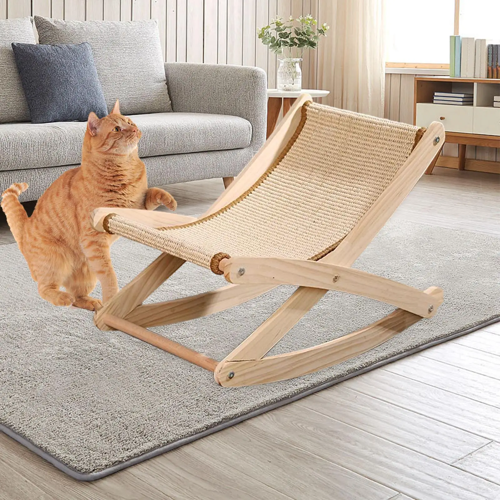 Cat Hammock Bed Cat Rocking Chair Cat Furniture Resting Portable Comfortable