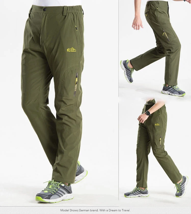Longe Sommer Schnell Trocknende Wanderhose Männer Stretch Wasserdichte Taktische Hosen Reißverschlusstaschen Hosen Leichte Angelhose – Detail 14