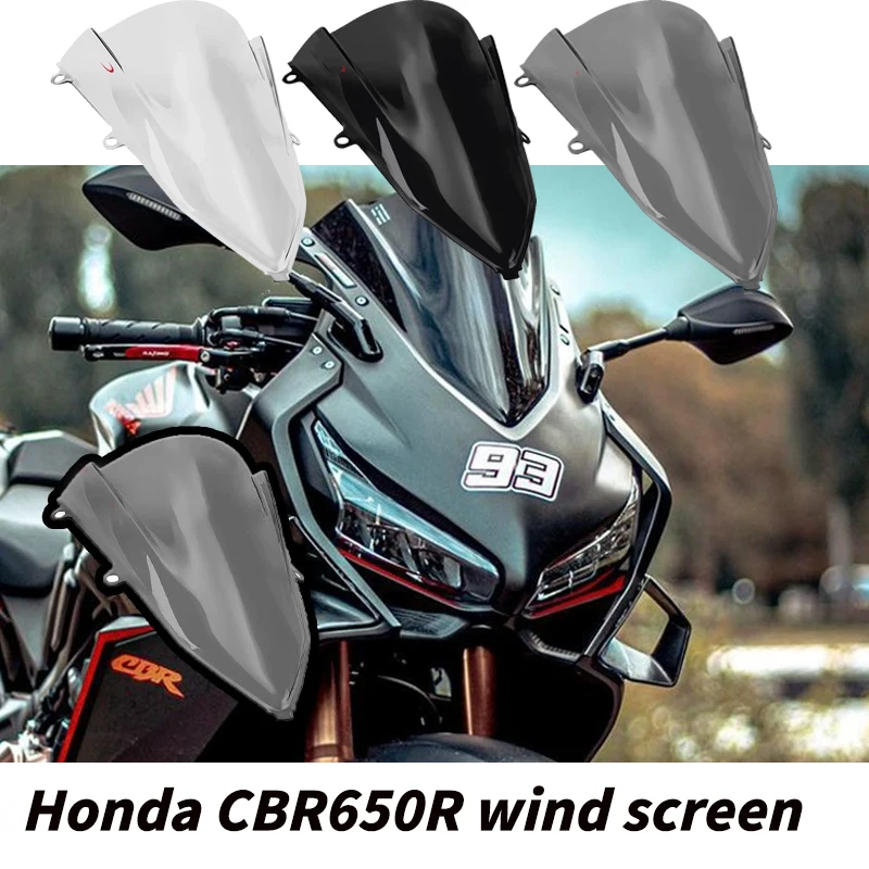 

For Honda CBR 650R 2019 2020 2021 CBR 650 R Accessories Moto CBR 650R Windsceen Double Bubble Windshield Wind Deflector Fairing