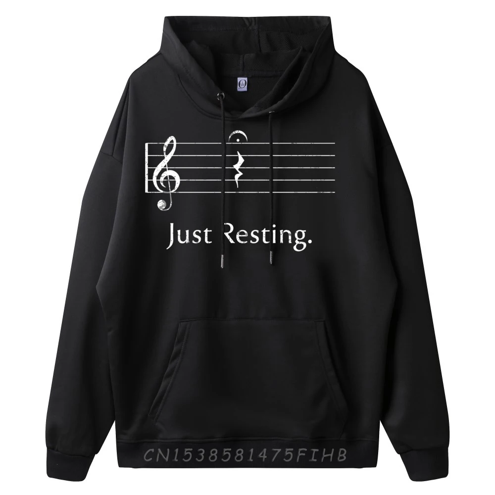 Funny Music Just Resting Quarter Rest Fermata Mens Graphic Tshirts Youth Classic and versatile Men Long Sleeve Tee