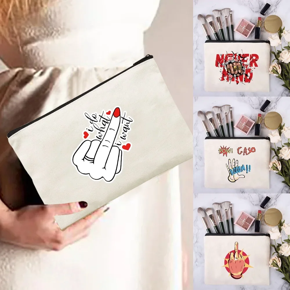 

Women Cosmetic Storage Organizer Hand Travel Bag Lipstick Makeup Pouch Fashion Zipper Clutch Phone Purse Hand Pattern