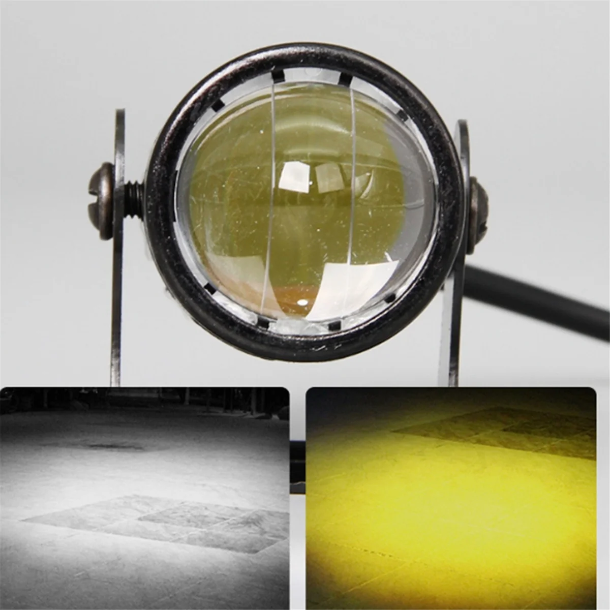 

Motorcycle High Power Lens Spotlight 6000K LED Dual Color External Spotlights 8-80V Headlights with Switch BJAS