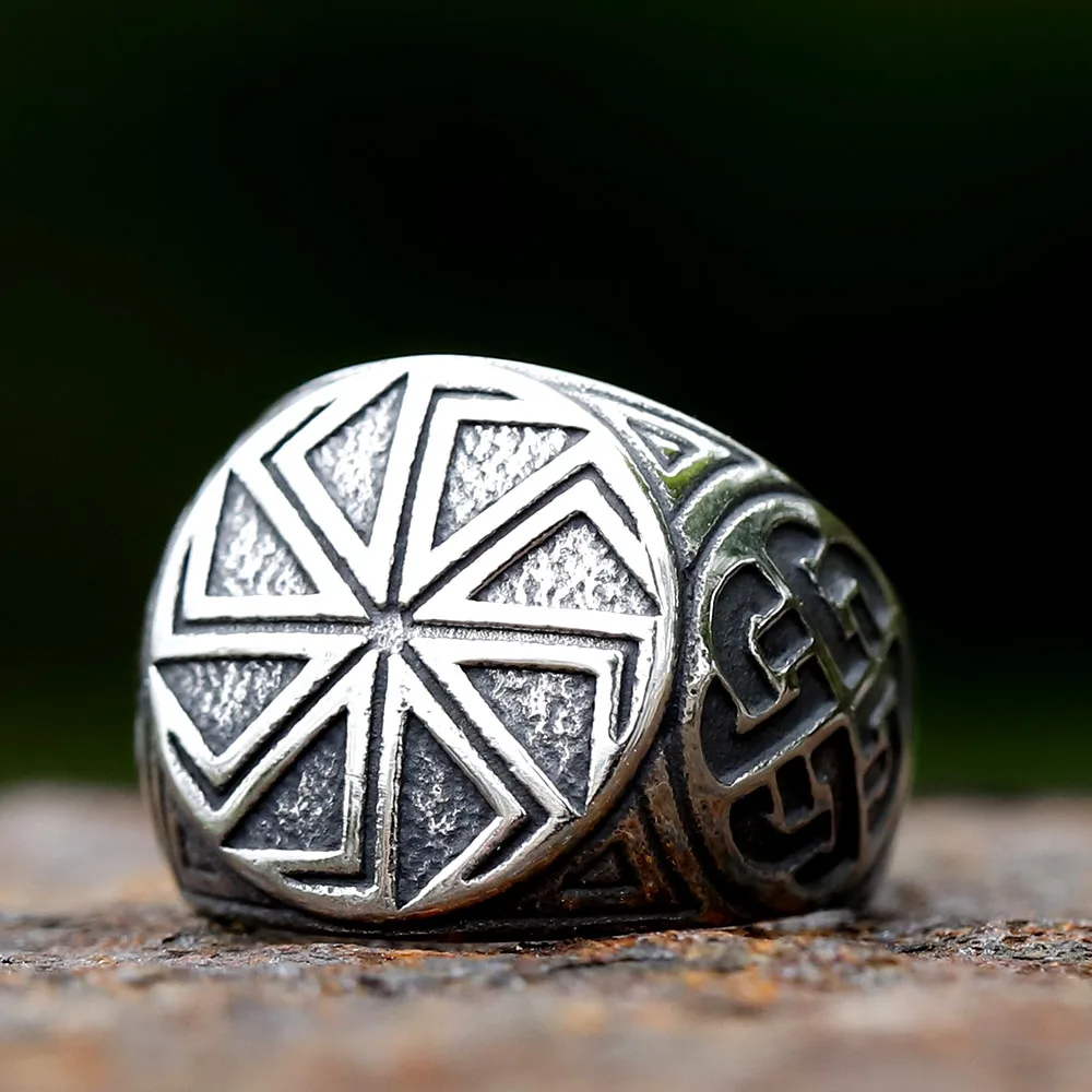 2023 NEW Men's 316L stainless steel rings Nordic VIKING Odin Vegvisir  Amulet Jewelry Gifts free shipping