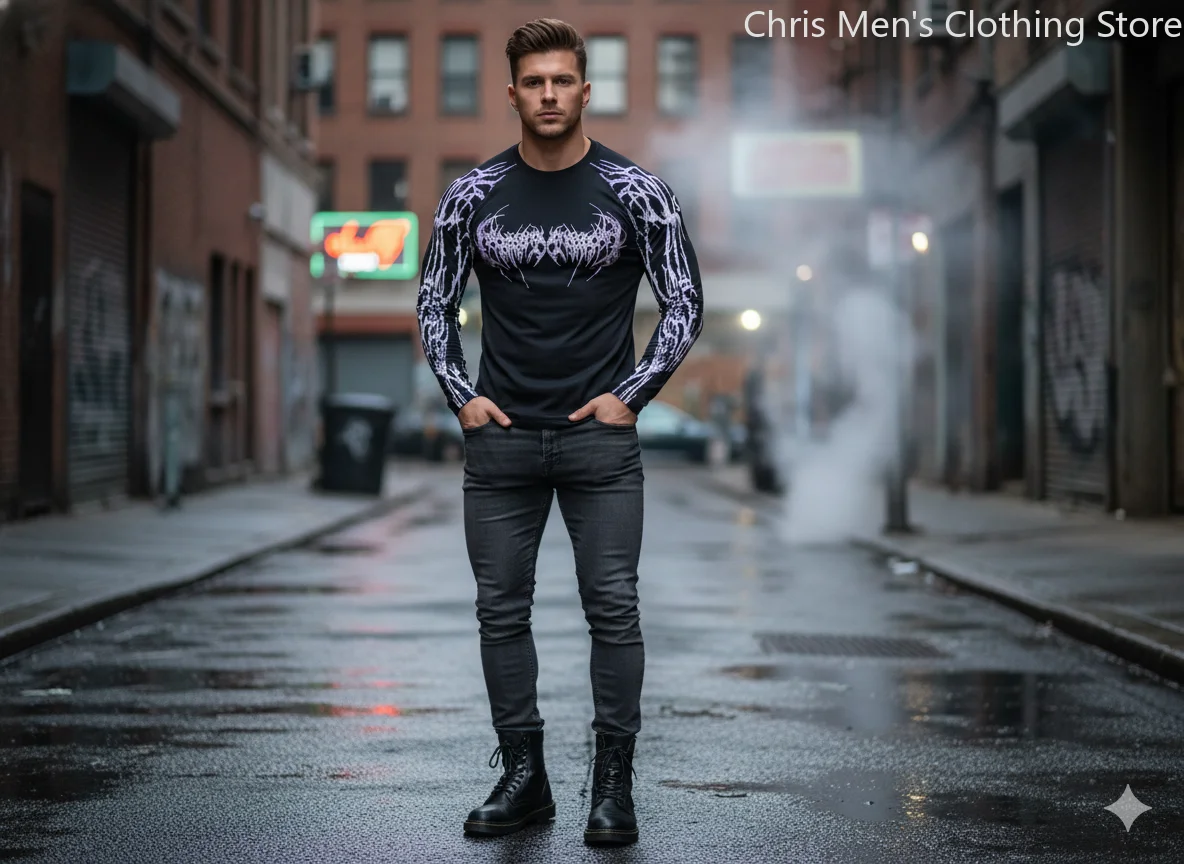 قميص ضغط الصالة الرياضية عالي الجودة للرجال، قميص فتل الرطوبة سريع الجفاف، تي شيرت رياضي بقصة ضيقة مطبوع حسب الطلب للتمرين