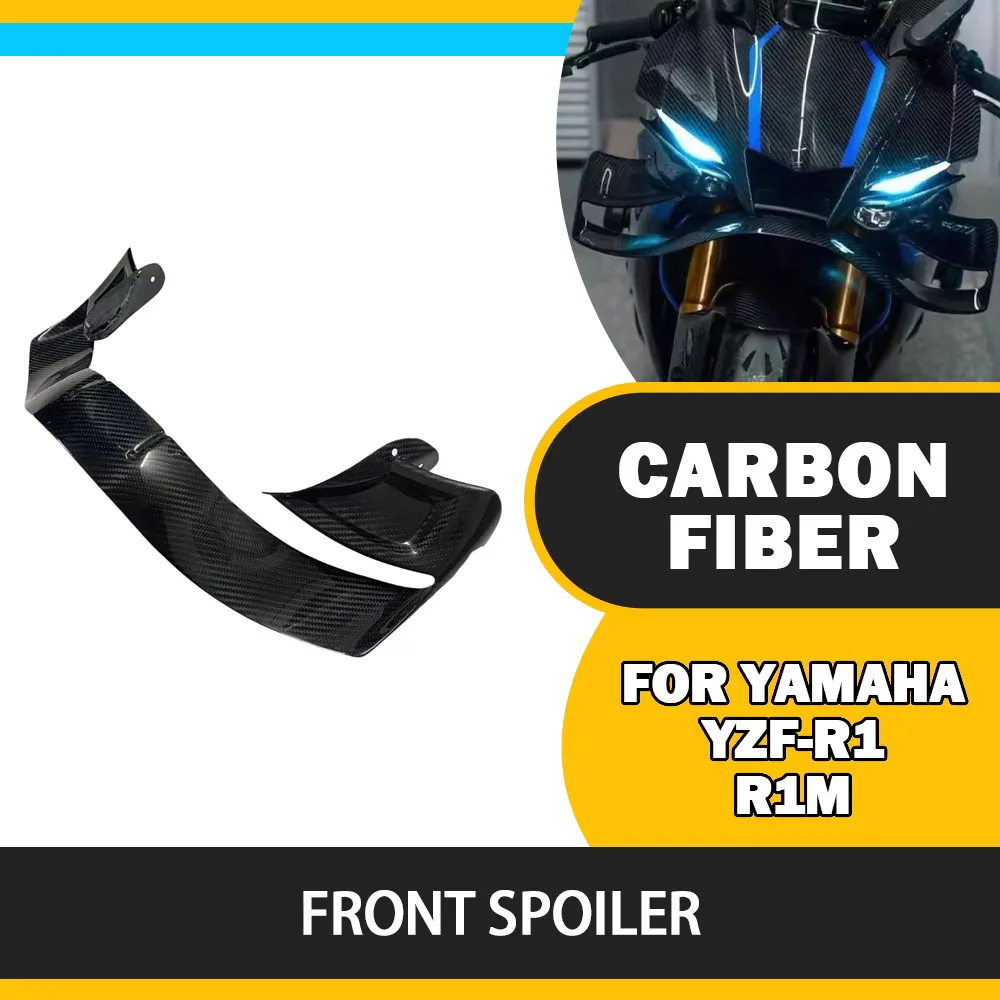 For YAMAHA YZF-R1 R1M 2024 2025 2026 Carbon Fibre wing downf orce naked frontal spoilers front spoiler Lower spoiler lower lip