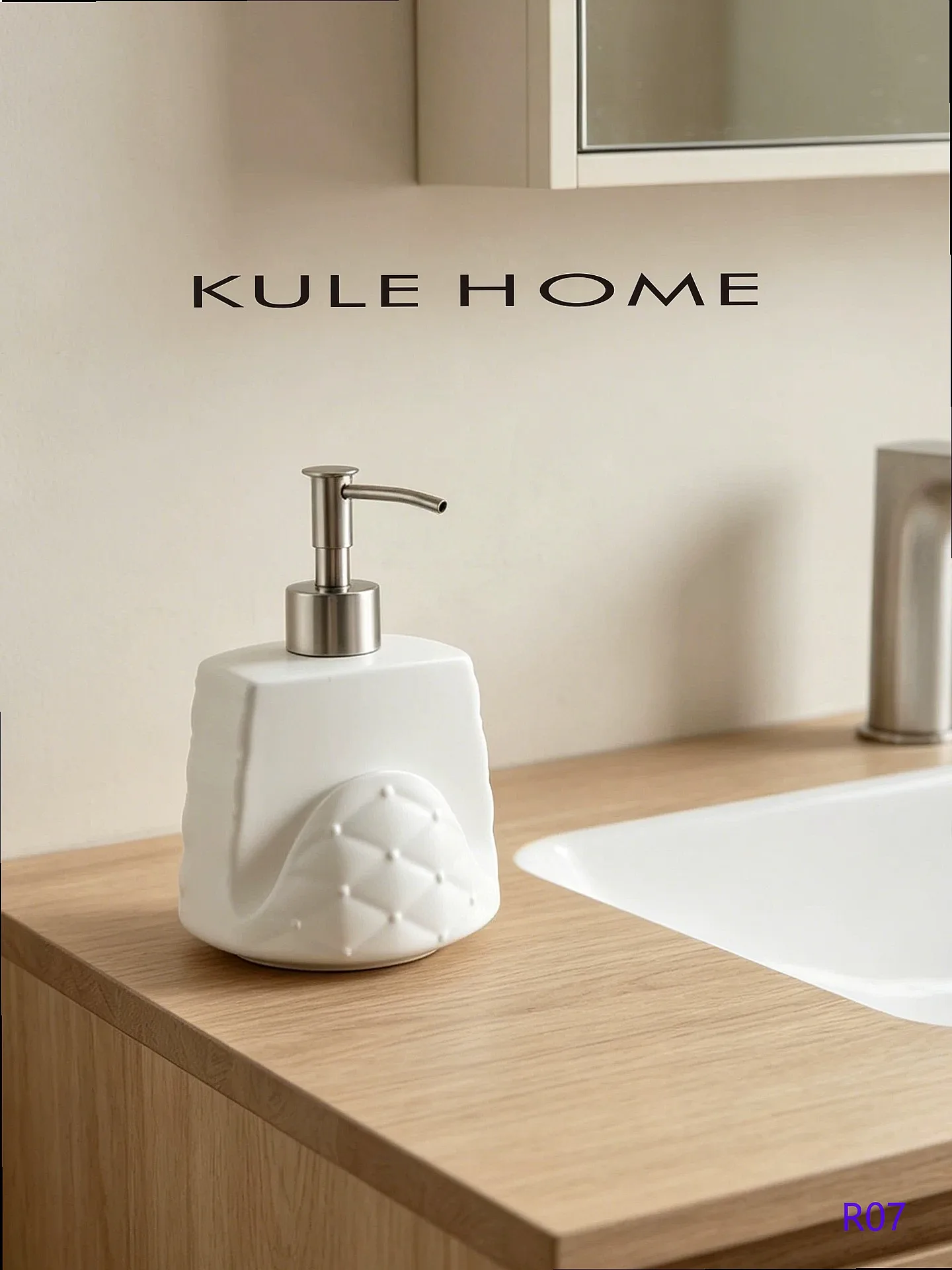 Luxury Ceramic Soap Dispenser Pump Bottle for Shampoo Body Wash