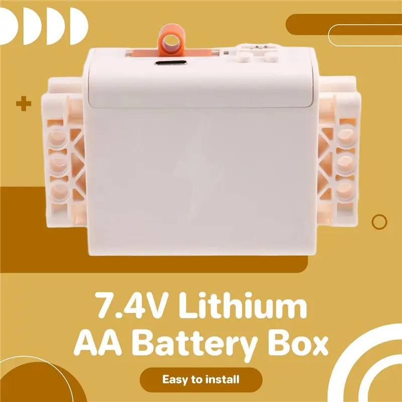 ABWE-Ricaricabile 7.4V Al Litio AA Scatola Batteria Funzione di Alimentazione Motore MOC Building Block Motore Wireless Ricaricabile
