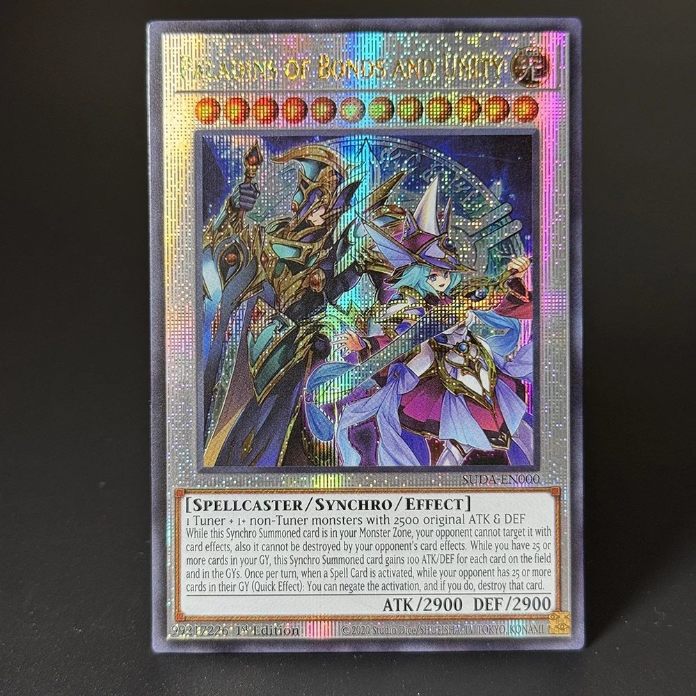 Tarjetas de lámina YuGiOh Century Secret Rare Supreme Darkness-QCScR Paladins of Bonds and Unity Evil HERO Burbuja tóxica SUDA-EN.