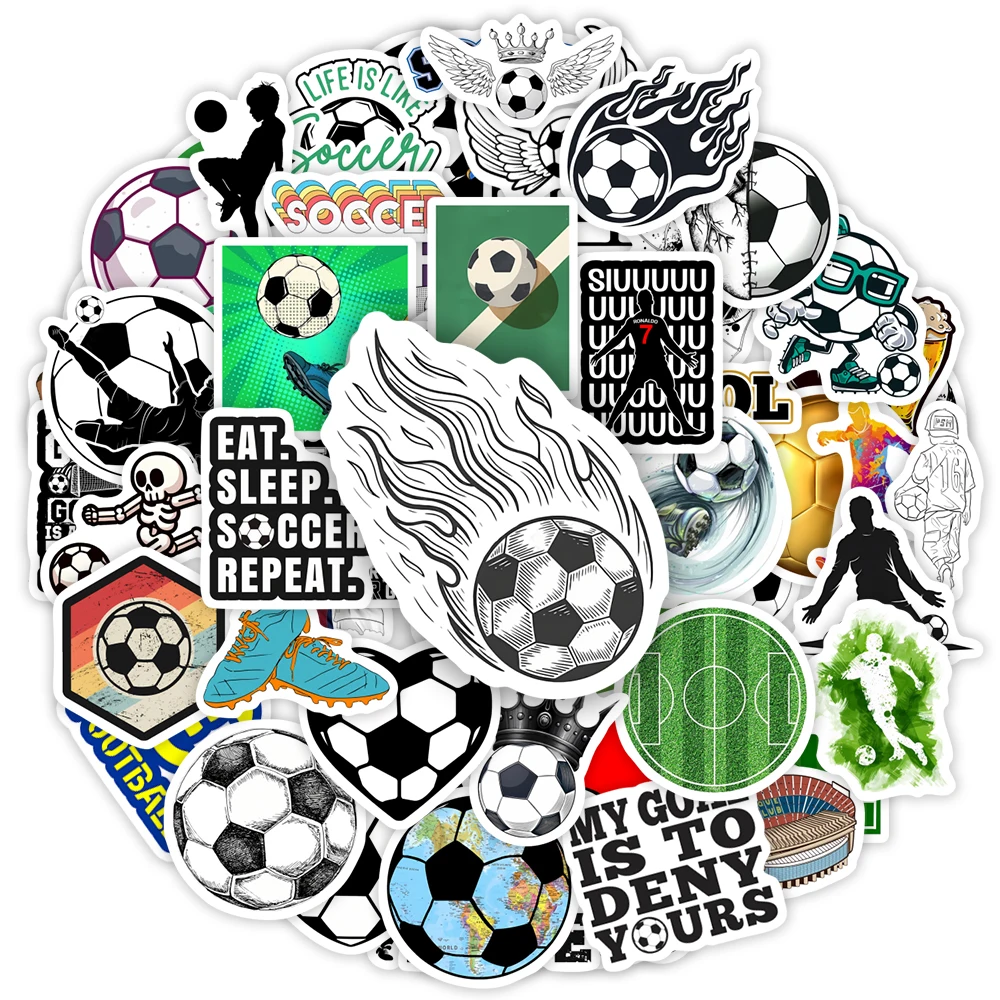 Soccer Sports Stickers Football Physical Activity Stickers Toys Gifts Phones Laptops Bottles Scrapbooks Waterproof Decals