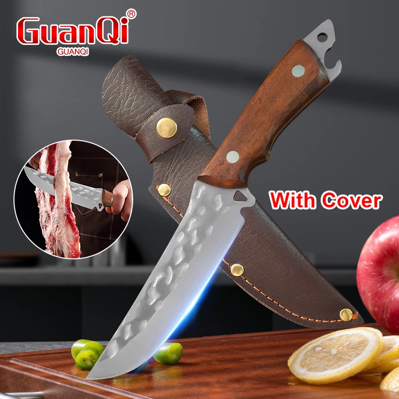 

Professional Chef Knife Forged Boning Knives Wood Handle Fruit Meat Cleaver Slicing Butcher Kitchen Knives and Accessories