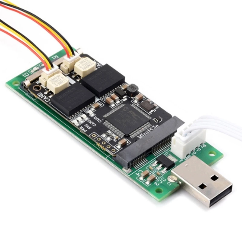 2-канальная карта CAN PCIe с изолированной шиной CAN PCIe для хостов с USB-адаптером PCIE, плата адаптера USB-CAN