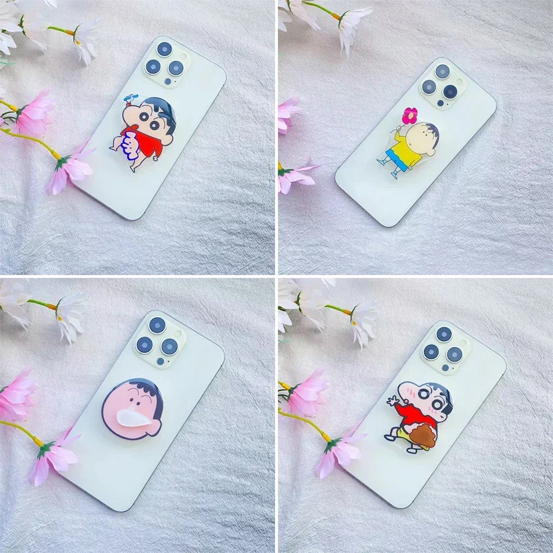 Crayon Shin-chan Finger Ring Holder Stand for IPhone Huawei Xiaomi Samsung Universal Phone Grip Phone Stand Holder Bracket Gift