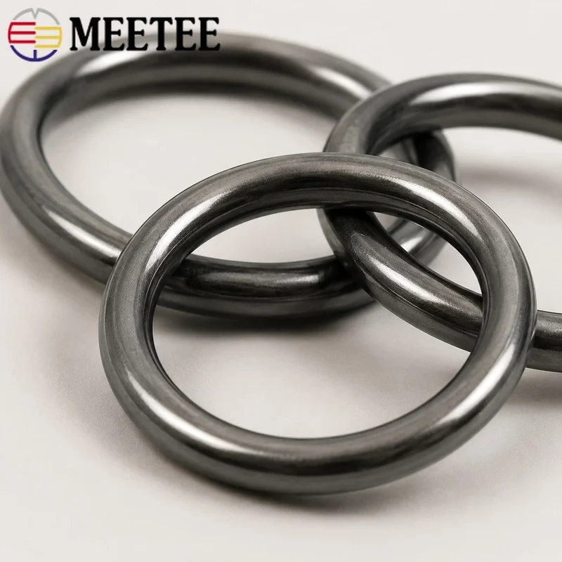 20Pcs 20-50mm Zinc Alloy O Ring Buckles Strap Connectors for Handbag Handle Chain Footwear Webbing Keychain Belt Leather Repair