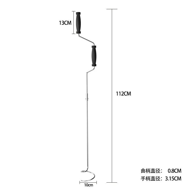 

Cross-border hot-selling split stainless steel compost turning over stirring crank composting tool spiral stirring rod removable