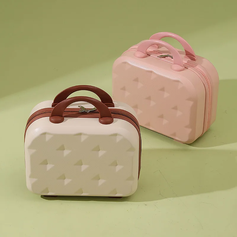 

14-дюймовый чемодан, дорожный чемодан, кейс для хранения мелочей, мини-косметичка, косметическая сумка, органайзер для косметики, в ретро-стиле