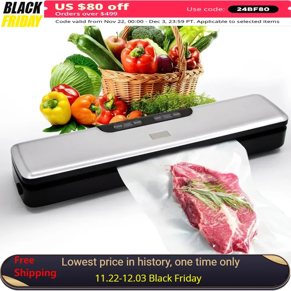 Vacuum Sealer Machine, Multi Food Storage with 5 Modes, Vacuum Food Sealers