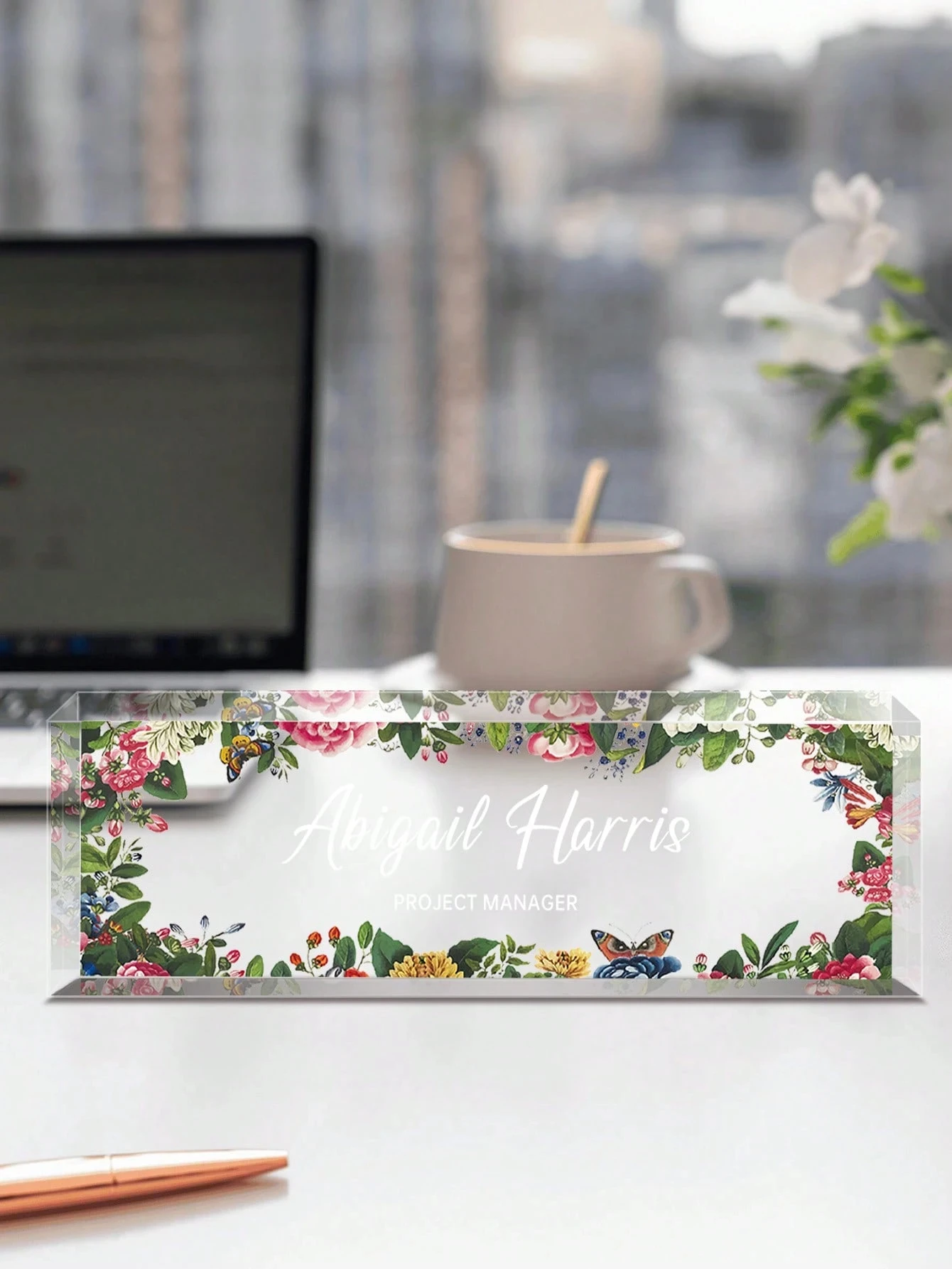 20*6 سنتيمتر لوحة اسم مكتب أكريليك مخصص ، علامة اسم شخصية للمعلم ، رئيس ، هدية ديكور المكتب ، هدية عيد الميلاد والتخرج