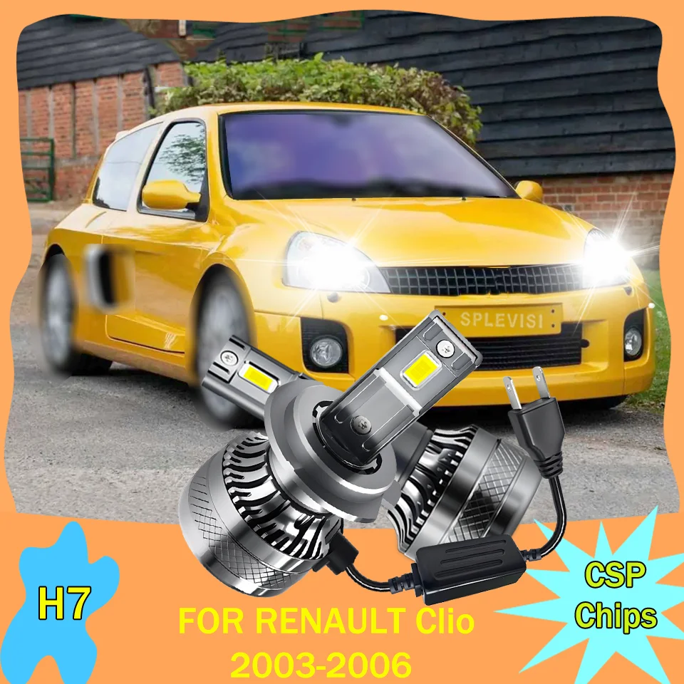 

2x H7 477 Car Auto Headlamps Bright White Bulbs Reduces Eye Strain for Safer Long Drives For RENAULT Clio 2003 2004 2005 2006