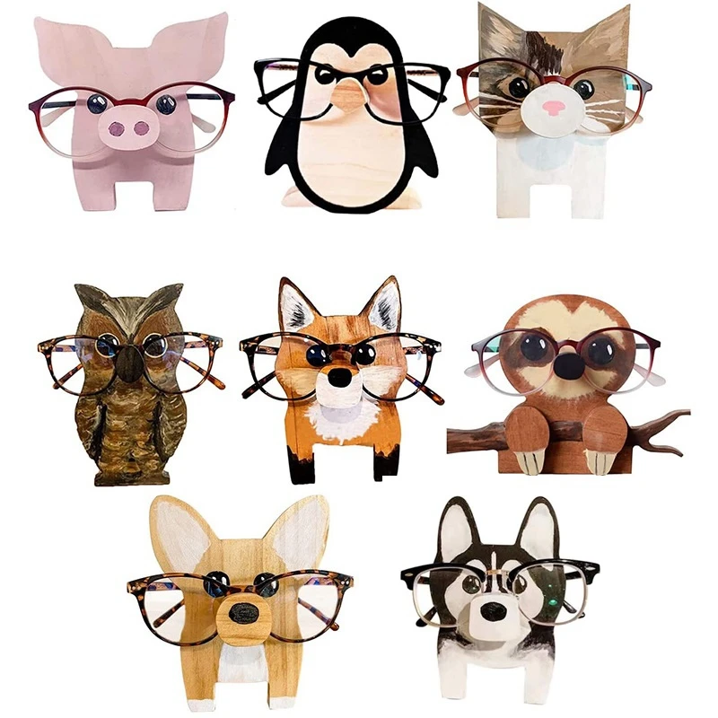 Lindo animal gafas gafas de sol soporte estante de exhibición, organizador de escritorio, escritorio hogar Oficina decorativa duradera B