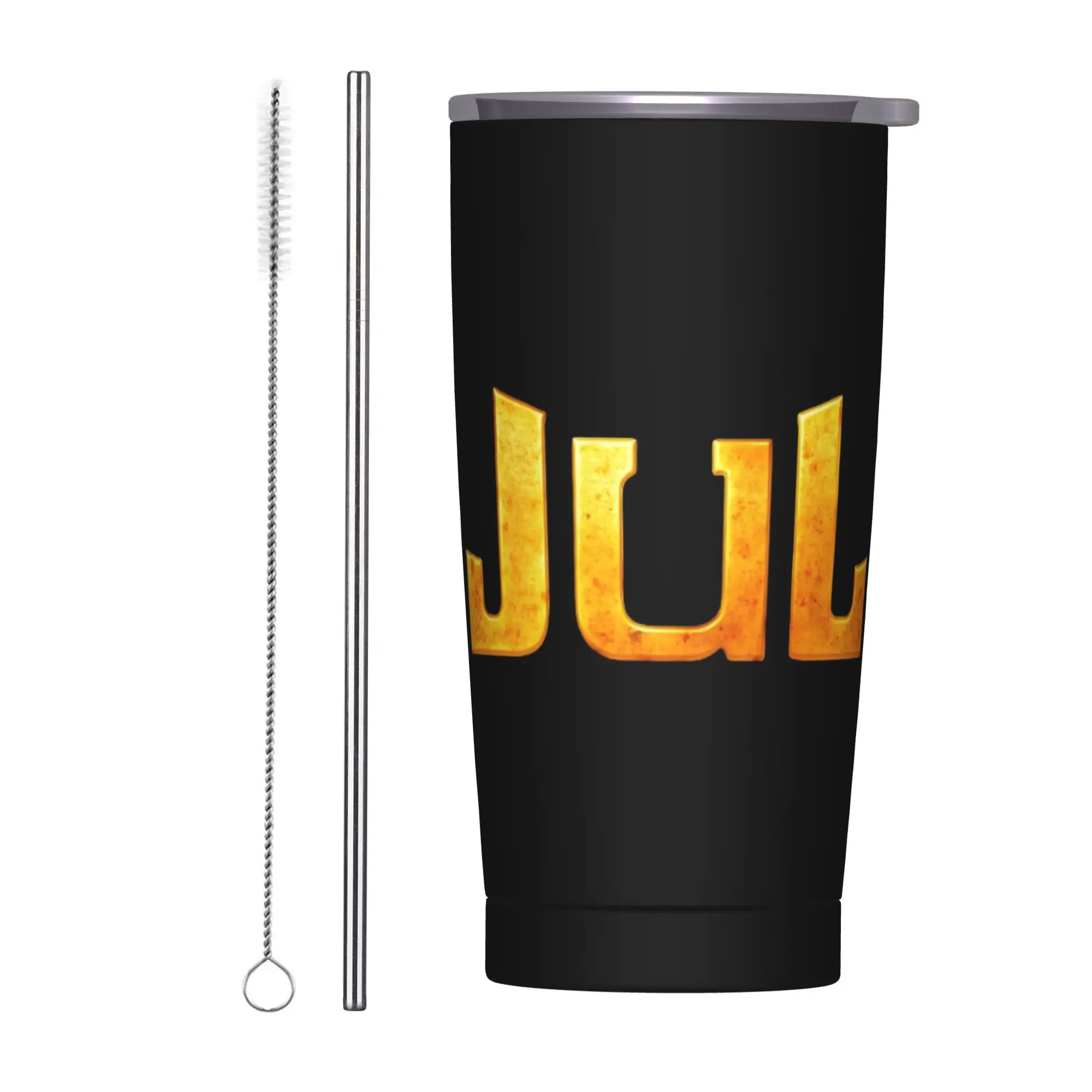 Stainless Steel Tumbler JUL Rapper Logo Thermal Mug  Keep Heat Cold Drink Mugs Cup Beach Water Bottle