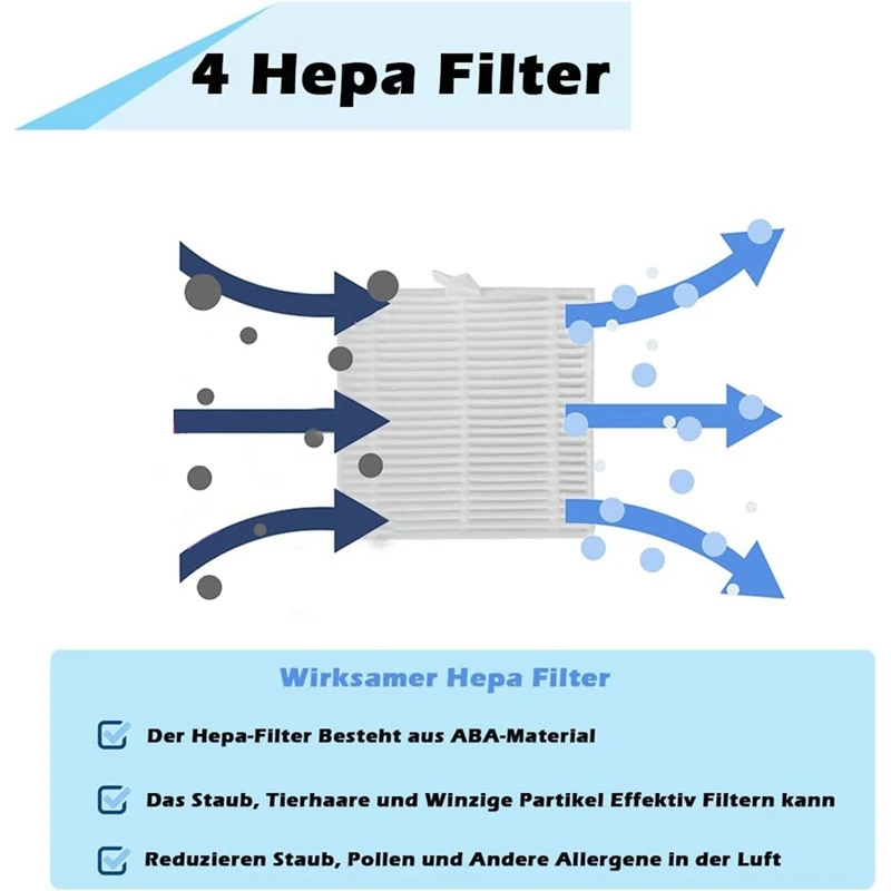 Piezas de repuesto para Robot aspirador Airrobo T20, cepillo lateral principal, filtro Hepa, mopa, paño, bolsas de polvo