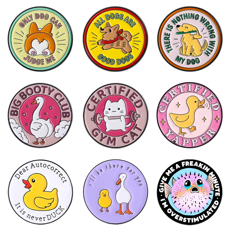 Only Dog Can Judge Me Enamel Pins All Dogs Are Good Dogs There Is Nothing Wrong With My Dog Brooches Jewelry Gifts for Friends