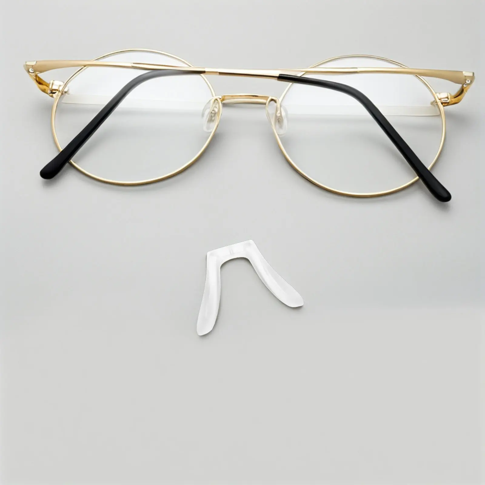 

2Pcs Clear Silicone Integrated Nose Pads for Eyeglasses Comfortable Non Slip Nose Bridge Cushions Replacement Glasses Sunglasses