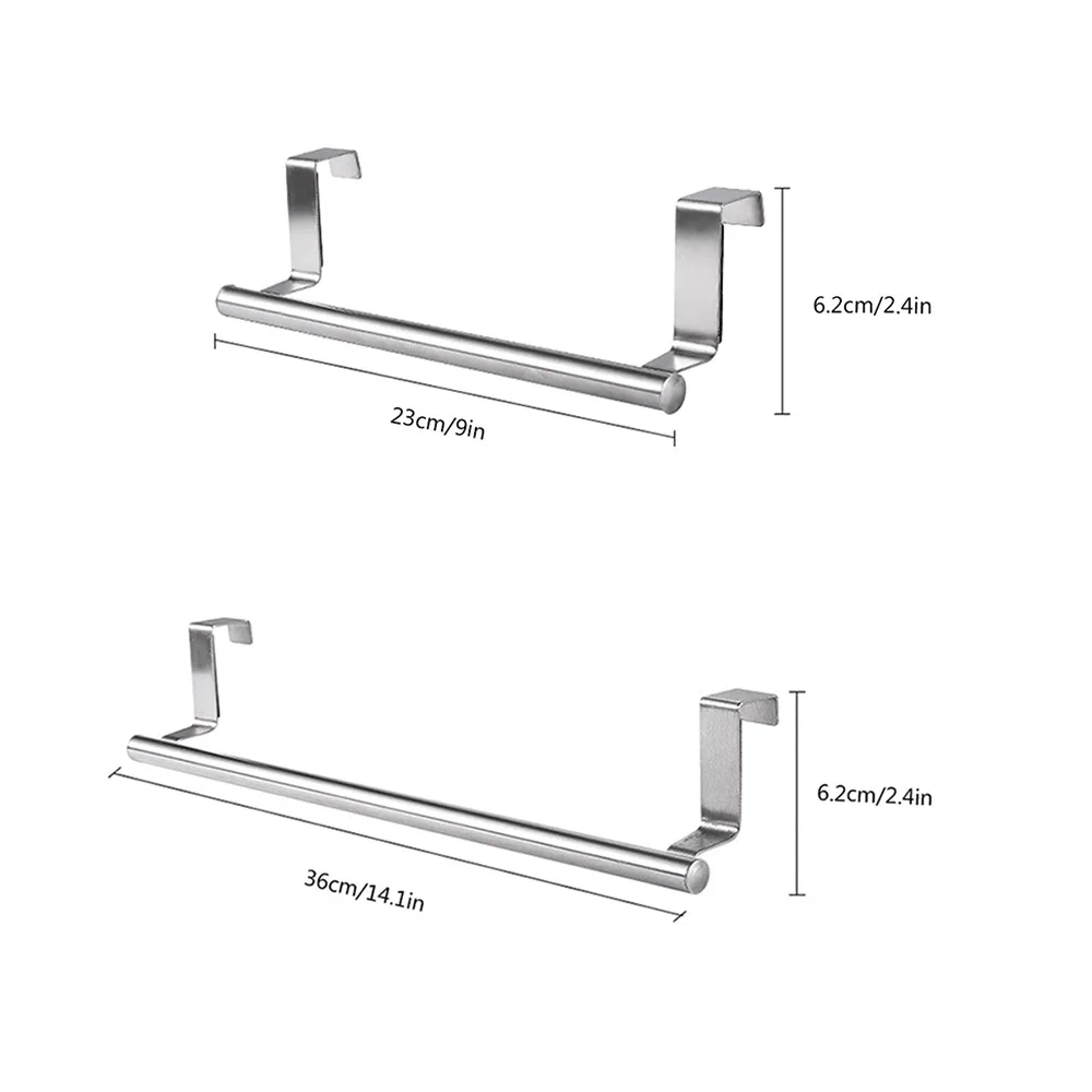 Nad ręcznikiem na drzwiach stojak ze stali nierdzewnej uchwyt na ręczniki drzwi do szafki tylną wieszak do ręczników bez ponczu, ścierka do naczyń