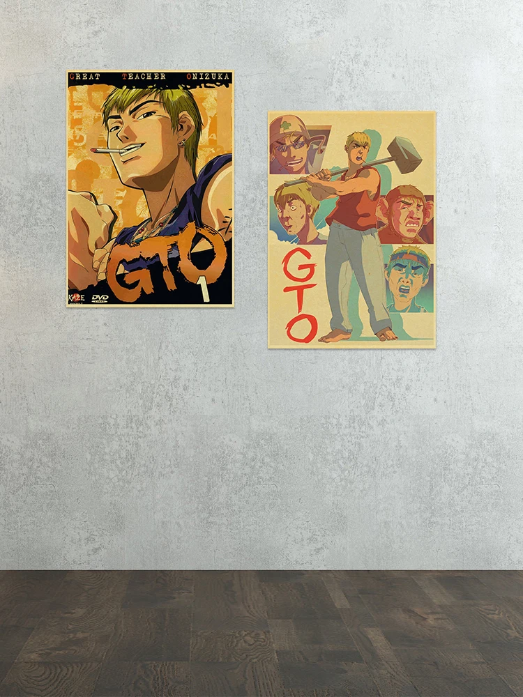 Anime GTO Poster Great Teacher Onizuka Kraft Art Decor Vintage Room Bar Cafe Decoration Print Art Wall Painting Kids Gift