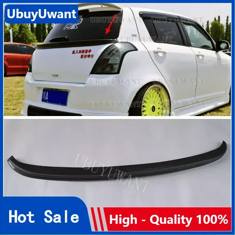 For Suzuki Swift 2005-2012 high quality Carbon Fiber rear boot Wing Spoiler Rear Roof Spoiler Wing Trunk Lip Boot Cover