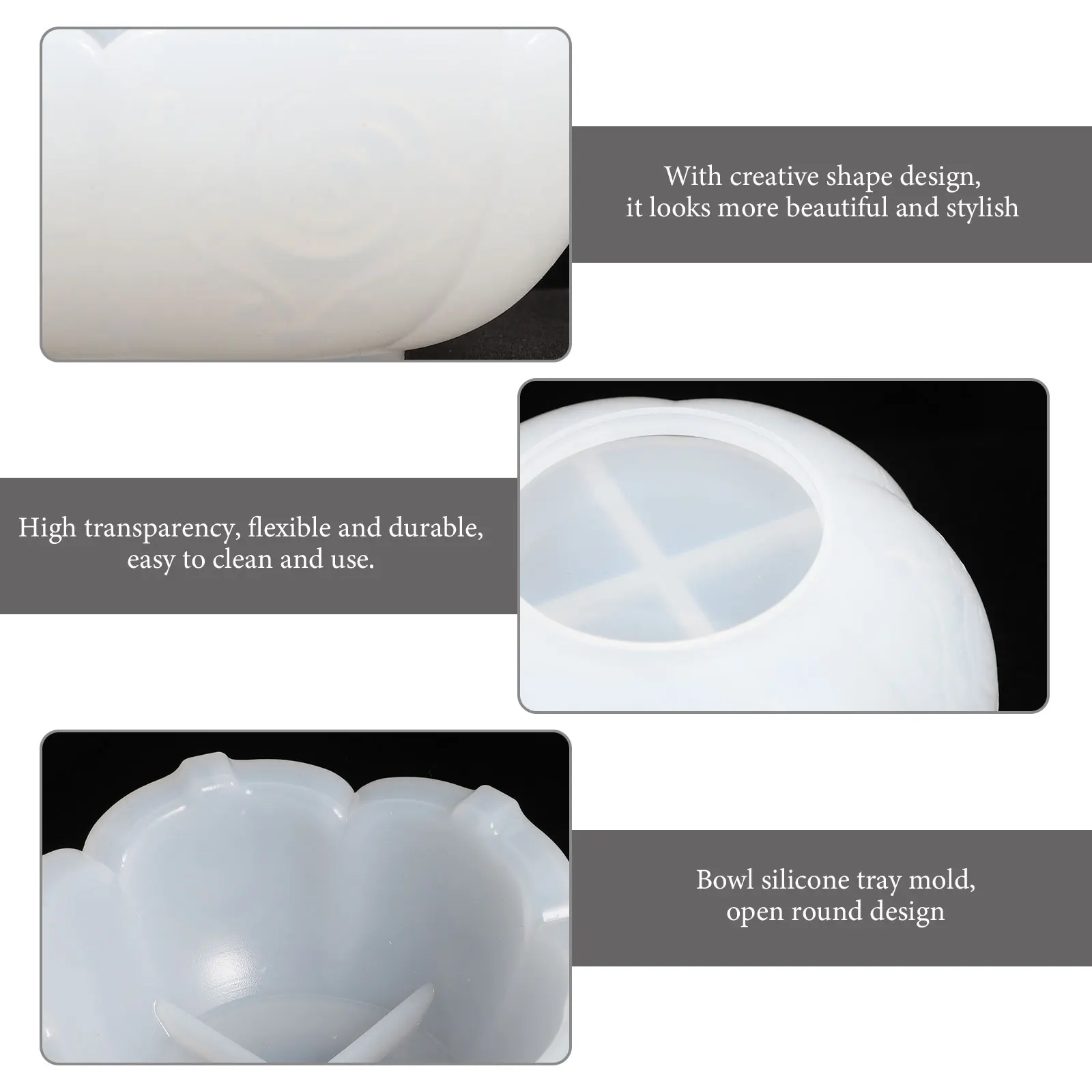 

Flower Jewelry Bowl Resin Silicone Candy Container For Diy Craft Reusable Epoxy Casting Mold Storage Plate Design Decorative