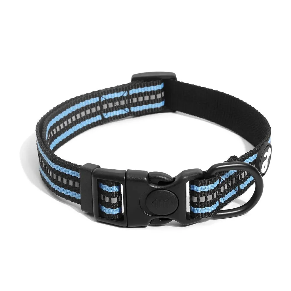 Black and Blue Tam Reflective Collar. M Mimo - PP084