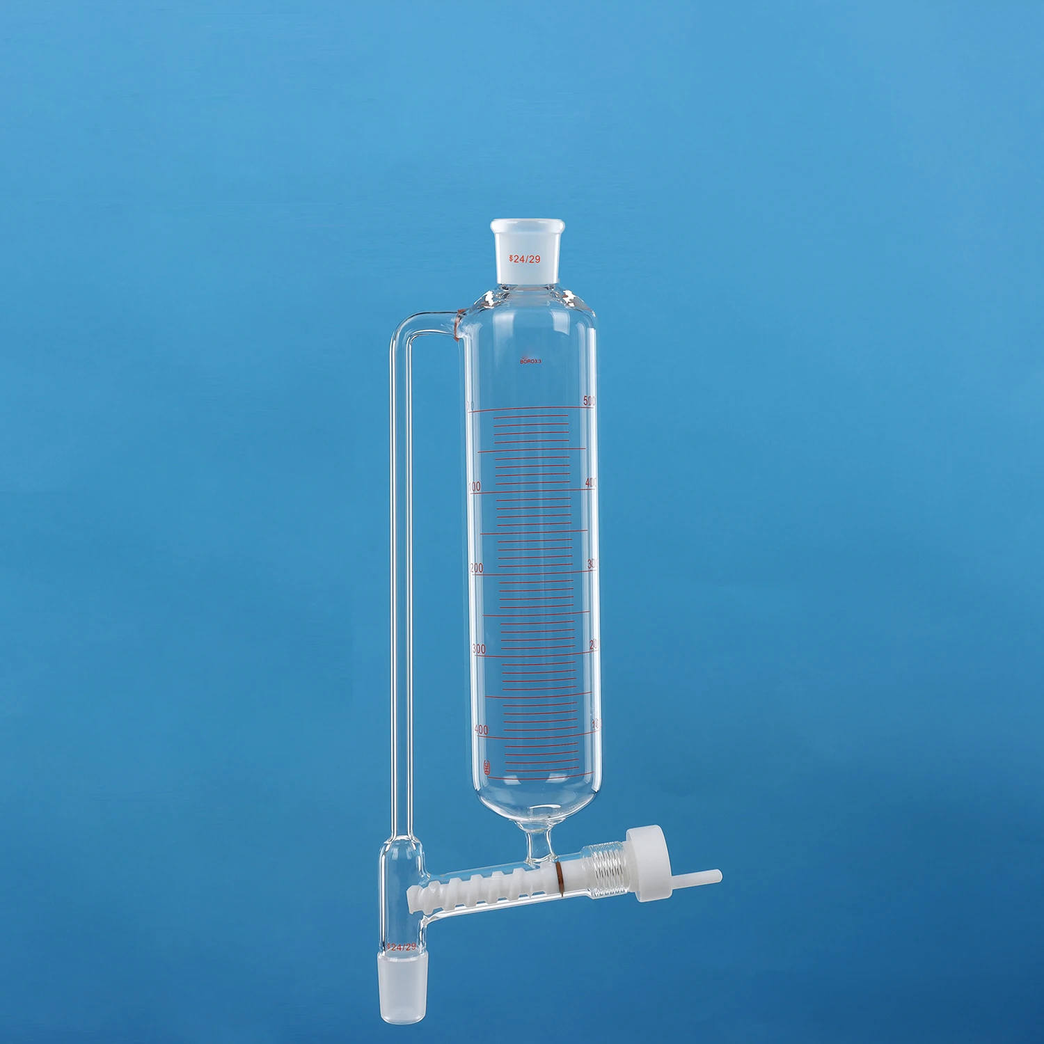 قمع تغذية صلب لمسحوق الأسطوانة 100 مل 250 مل 500 مل أواني زجاجية لمختبر البورسليكات #2