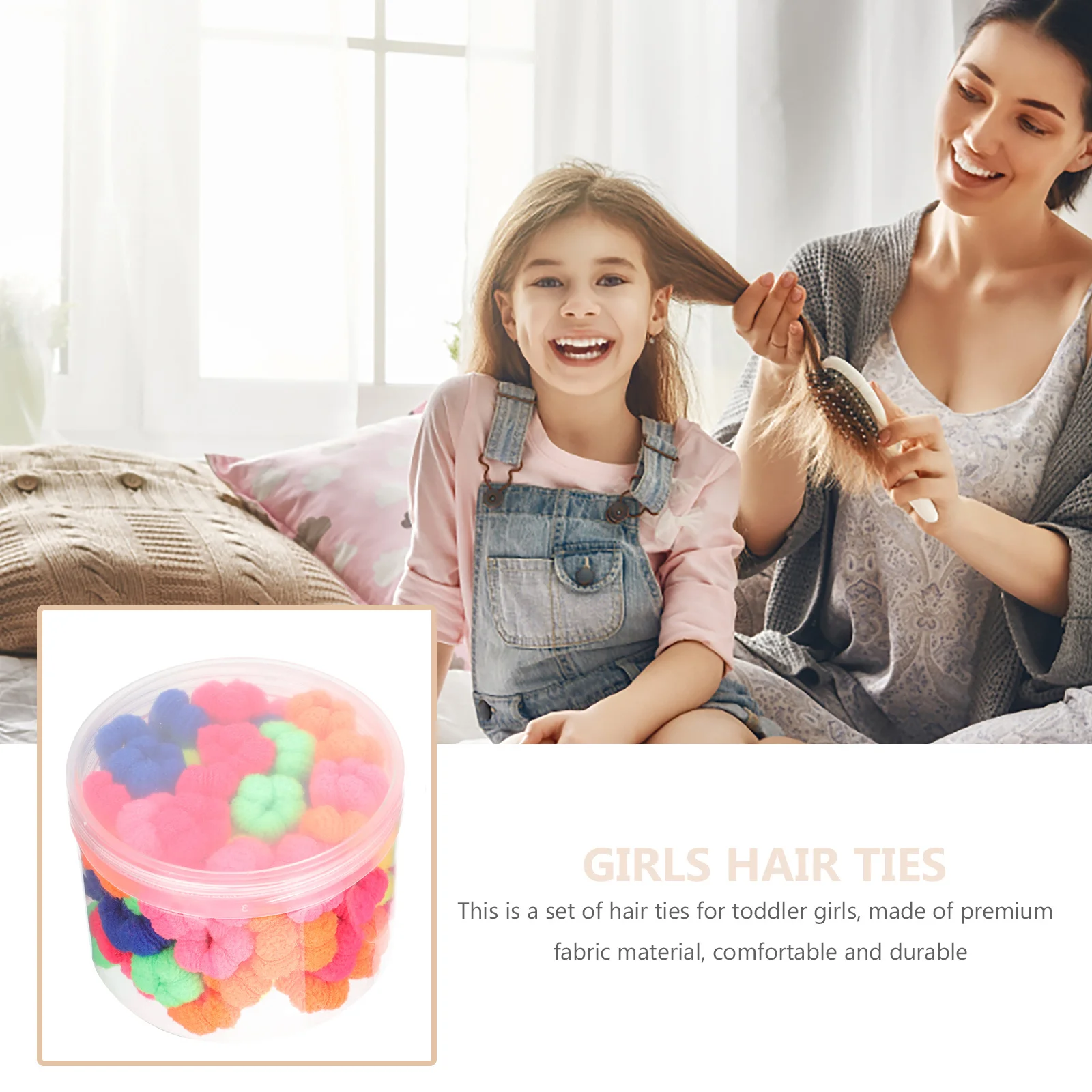 

200Pcs Elastic Hair Ties Candy Color Seamless Ponytail Holders Soft Comfortable Durable Hair Ties