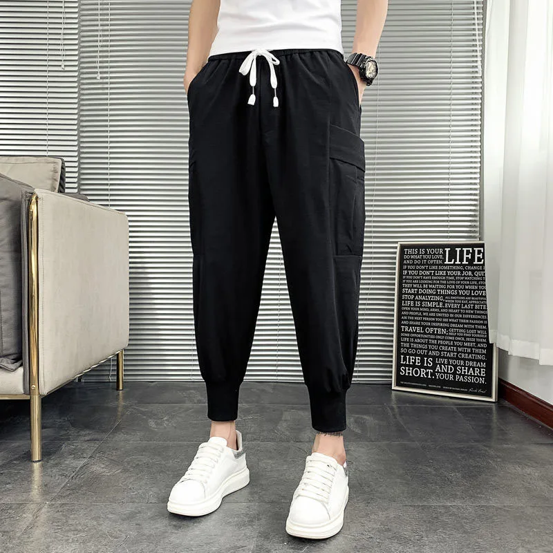 

New Autumn/Winter Fashion Korean Edition Solid Color Harun Work Suit Loose and Versatile Handsome Casual Youth Men's Pants