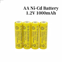 100% original AA 1.2V 1000mAh Ni Cd rechargeable battery, suitable for flashlight electric toys