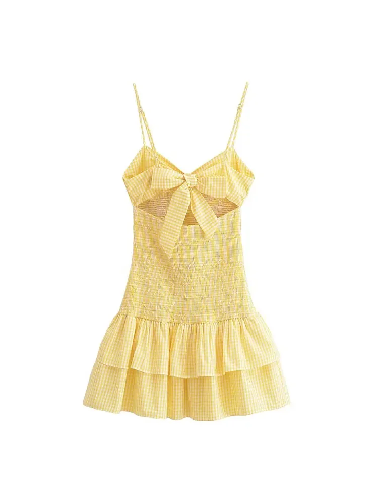 2024 verão novo design fino ajuste verão sem alças super mini vestido curto senhora menina em camadas vestidos de festa