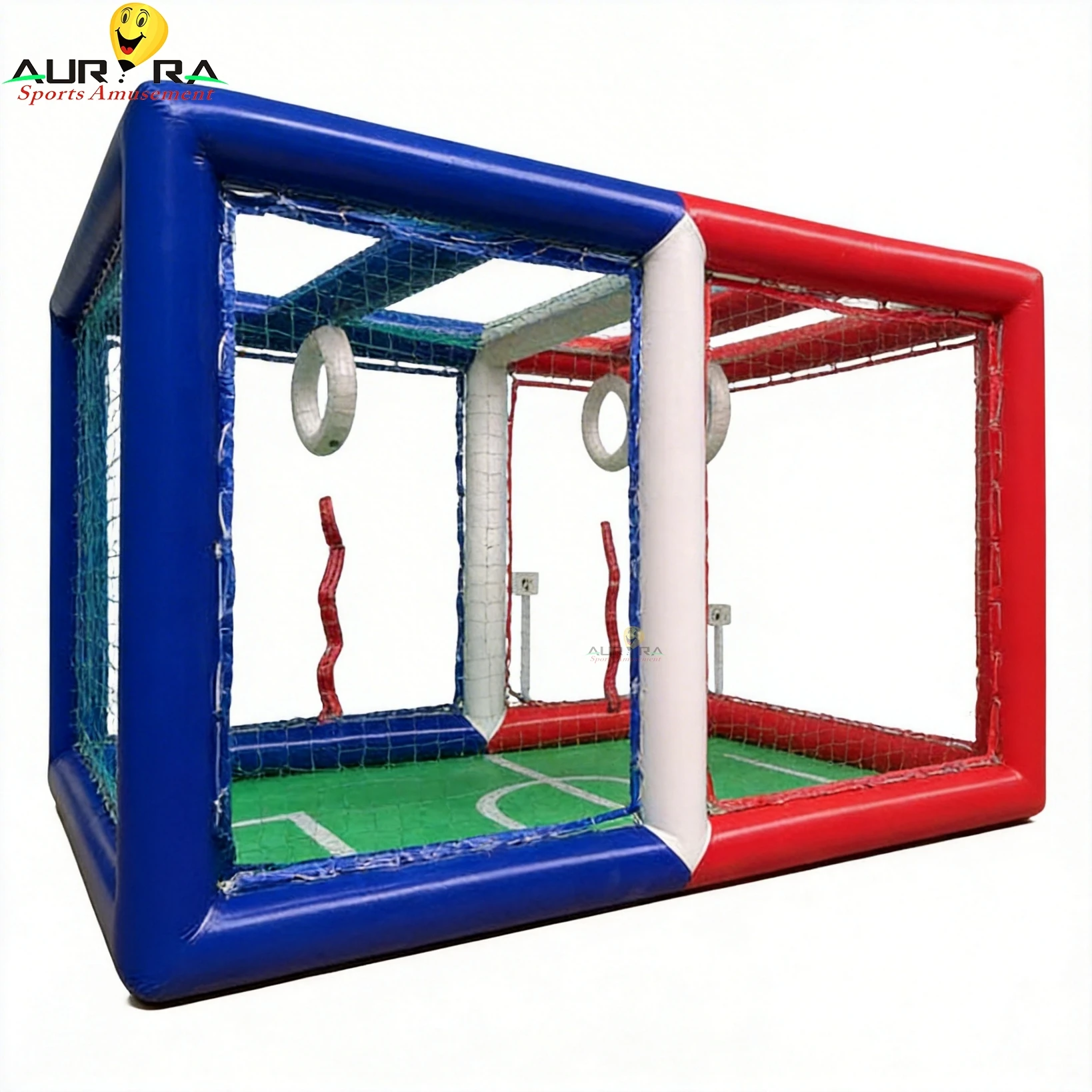 Inflatable Cage Soccer Net Football Training Practice Sport Arena Racing Obstacle Portable Activity Fun