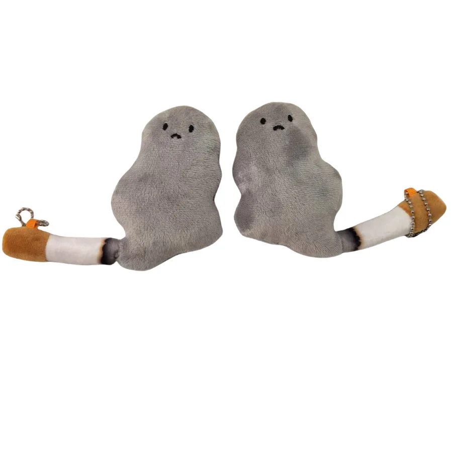 Mignon grand fumée elfe pendentif en peluche poupée jouets porte-clés fantôme moelleux en peluche porte-clés pendentif jouets sac à dos breloques sac voiture décor cadeau