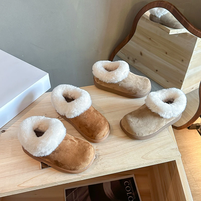 여아 공주 캐주얼 신발 부드러운 밑창 아동 플랫 슈즈 한국 스타일 다용도 2025 겨울 신상 아동 패션 신발 미끄럼 방지